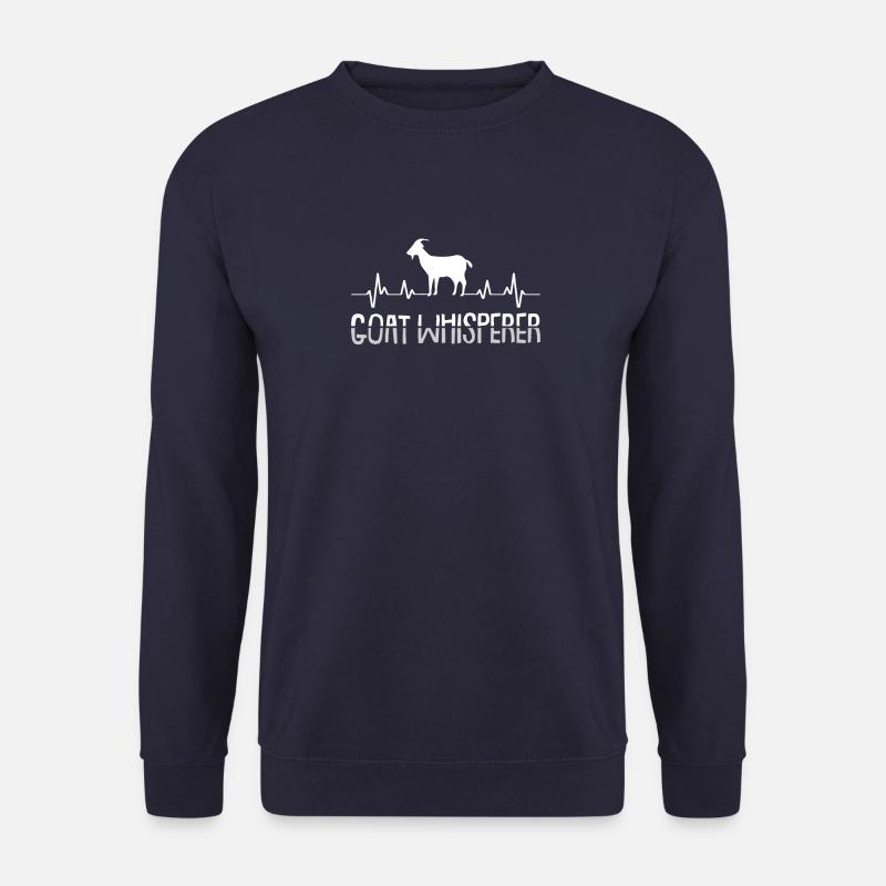 Ziege Herzschlag Flüsterer Ziegen Geschenk - Unisex Pullover - Navy