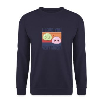 Mochi Glaçons Kawaii amant - Sweat-shirt Unisexe - marine - Devant - Alina (178cm) & Michal (187cm)