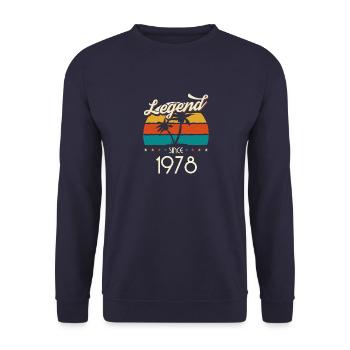 Vintage 1978 78 Birthday Retro Vintage Gift - Unisex Sweatshirt - navy - Front - Alina (178cm) & Michal (187cm)