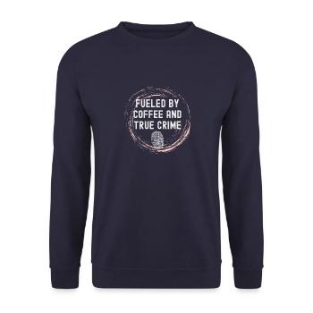 Drôle de café amateur alimenté par le café et le vrai crime - Sweat-shirt Unisexe - marine - Devant - Alina (178cm) & Michal (187cm)