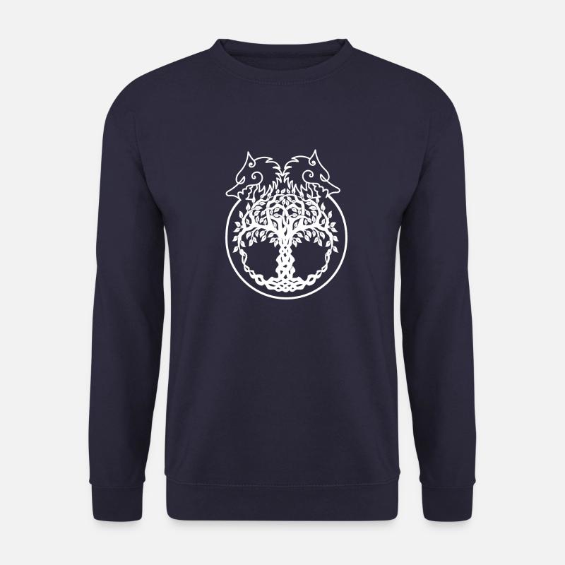 Celtic Irland Wikinger Keltisch Knoten Muster Baum - Unisex Pullover - Navy