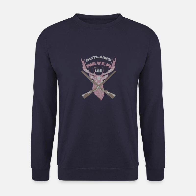 Outlaws Never Die Gift for dad lover hunting - Unisex Pullover - Navy