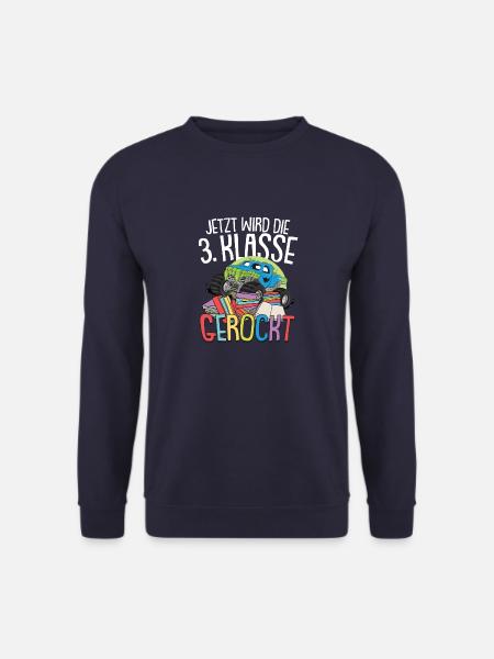 3. Klasse Auto Grundschule Junge Geschenk - Unisex Pullover - Navy