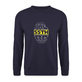 55e anniversaire années ans ans vintage cadeau vintage - Sweat-shirt Unisexe - marine - Devant - Alina (178cm) & Michal (187cm)