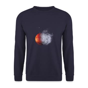 Space Space Space Rocket Sun Fog - Unisex Sweatshirt - navy - Front - Alina (178cm) & Michal (187cm)