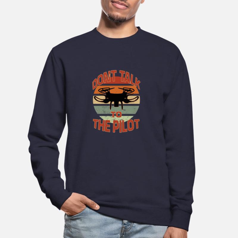 Retro Drone Pilot Hobby Drones Flying Drones Unisex Sweatshirt