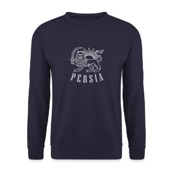 Persia Coat of Arms Gift Iran Iranian Falgge - Unisex Sweatshirt - navy - Front - Alina (178cm) & Michal (187cm)
