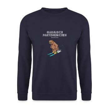 Garmisch Partenkirchen Bayern Deutschland Ski - Unisex Pullover - Navy - Vorne - Alina (178cm) & Michal (187cm)