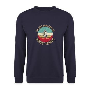 Aerospace Engineer Rocket Launch Flu - Unisex Sweatshirt - navy - Front - Alina (178cm) & Michal (187cm)