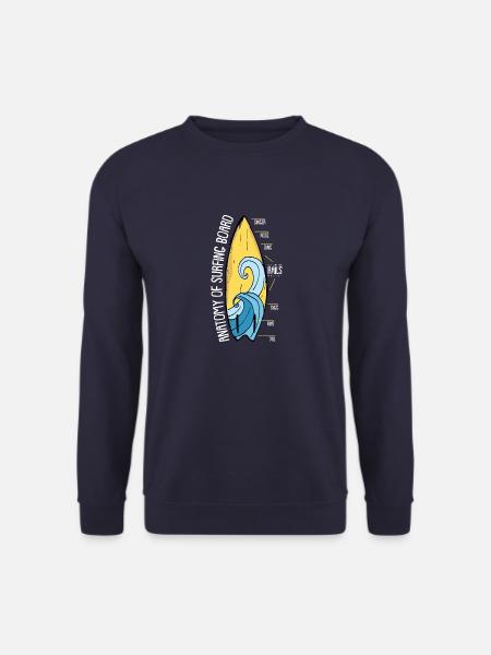 Surf surf surf surf surf planche de surf plage cadeau - Sweat-shirt Unisexe - marine
