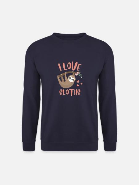 Ich liebe Faultiere - Unisex Pullover - Navy