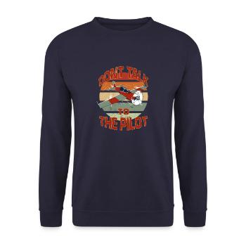 Pilotes pilotes pilotes vintage d’avion - Sweat-shirt Unisexe - marine - Devant - Alina (178cm) & Michal (187cm)