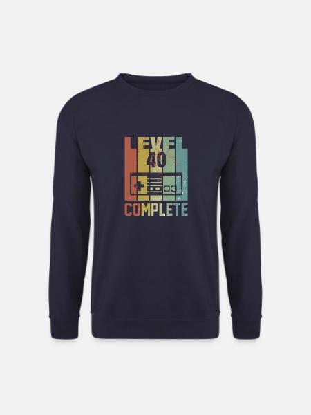 Level 40 complete Geburtstagsshirt Geschenk - Unisex Pullover - Navy