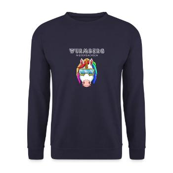Wurmberg Niedersachsen Snowboard Ski Einhorn - Unisex Pullover - Navy - Vorne - Alina (178cm) & Michal (187cm)