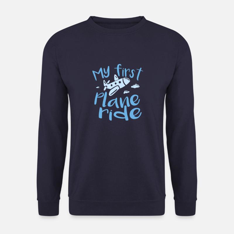 My first plane ride - Unisex Pullover - Navy