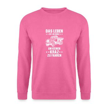 La vie est trop court KrAZ camionneur soviétique - Sweat-shirt Unisexe - rose - Devant