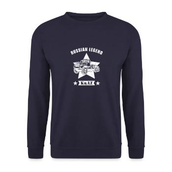 La légende russe KrAZ camionneur soviétique - Sweat-shirt Unisexe - marine - Devant - Alina (178cm) & Michal (187cm)