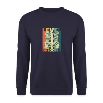 Cadeau de jeu de 27e anniversaire - Sweat-shirt Unisexe - marine - Devant - Alina (178cm) & Michal (187cm)