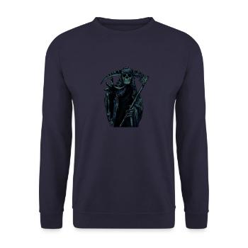 Der Sensenmann - Unisex Pullover - Navy - Vorne - Alina (178cm) & Michal (187cm)
