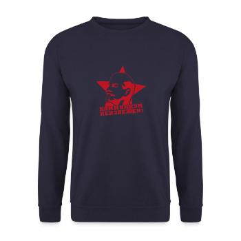 Silhouette Lénine Communisme Cadeau URSS - Sweat-shirt Unisexe - marine - Devant - Alina (178cm) & Michal (187cm)