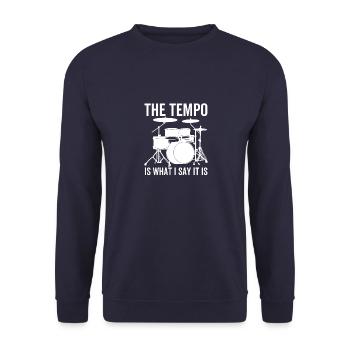 Le tempo est ce que je dis qu’il est - Sweat-shirt Unisexe - marine - Devant - Alina (178cm) & Michal (187cm)