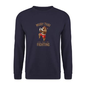 Thaiboxen und Kickboxen - Unisex Pullover - Navy - Vorne - Alina (178cm) & Michal (187cm)