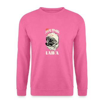 Sputnik Laika SSSR Gagarine Soviet - Sweat-shirt Unisexe - rose - Devant