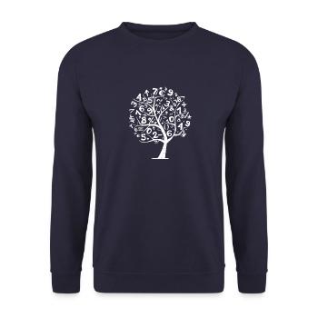 Mathematical Tree School Formula Pi University - Unisex Sweatshirt - navy - Front - Alina (178cm) & Michal (187cm)