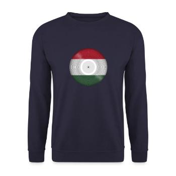 Hungary Music Record - Unisex Sweatshirt - navy - Front - Alina (178cm) & Michal (187cm)
