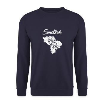 Sandzak Sandzaklija Novi Pazar Flag Gift - Unisex Sweatshirt - navy - Front - Alina (178cm) & Michal (187cm)