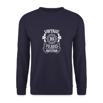 Millésime du 18e anniversaire - Sweat-shirt Unisexe - marine - Devant - Alina (178cm) & Michal (187cm)