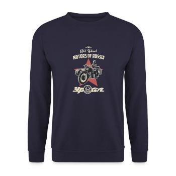 Thérapie Ural Sidecar Moto Team Moto - Sweat-shirt Unisexe - marine - Devant - Alina (178cm) & Michal (187cm)