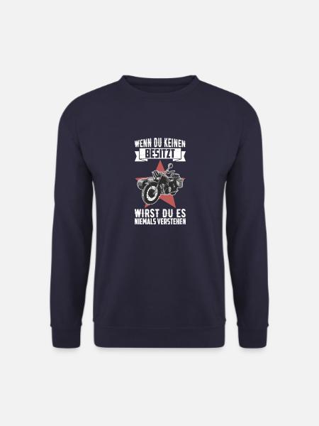 Besitzt Ural Beiwagen Motorradgespann Motorrad - Unisex Pullover - Navy