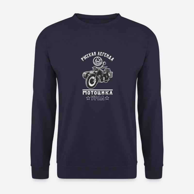 Russian legend kyrillisch Beiwagen Ural Motorrad - Unisex Pullover - Navy