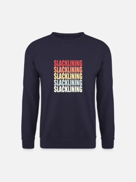 Slackline Balance Saying Retro Gift - Unisex Sweatshirt - navy