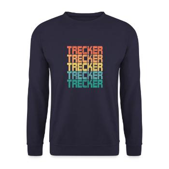 Traktor Trekker Bauer Spruch Retro Geschenk - Unisex Pullover - Navy - Vorne - Alina (178cm) & Michal (187cm)