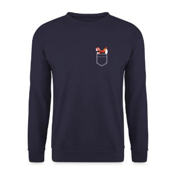 Sushi Japanisch Reis Spruch Geschenk - Unisex Pullover - Navy - Vorne - Alina (178cm) & Michal (187cm)
