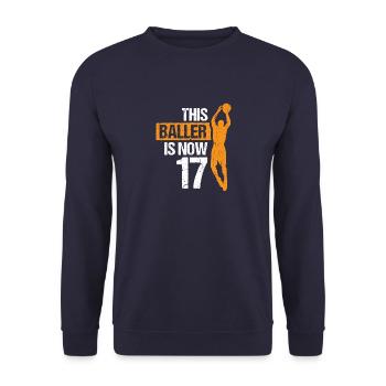 17th Birthday Years Old Vintage Gift - Unisex Sweatshirt - navy - Front - Alina (178cm) & Michal (187cm)