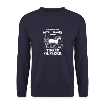 Das sind keine pferdehaare das ist tinker glitzer - Unisex Pullover - Navy - Vorne - Alina (178cm) & Michal (187cm)