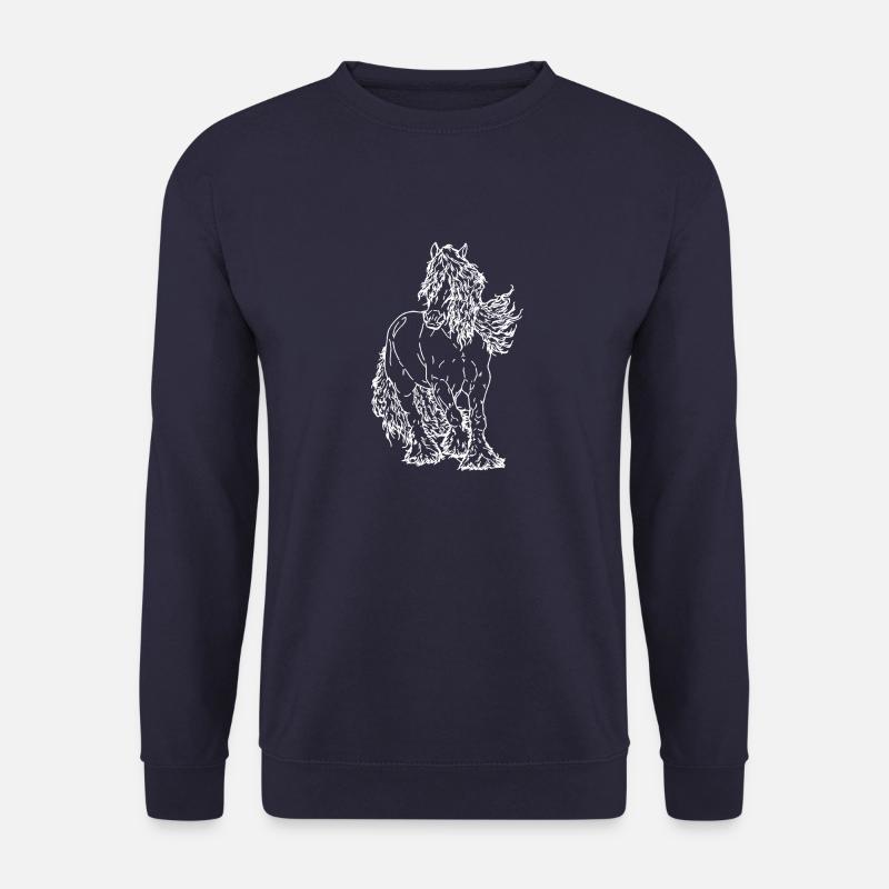 Tinker Horse Workhorses Irish Cob - Sweat-shirt Unisexe - marine