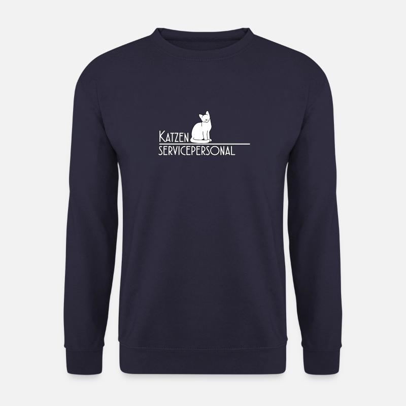 Katzen Servicepersonal Katzenfreund süßes Katzen - Unisex Pullover - Navy