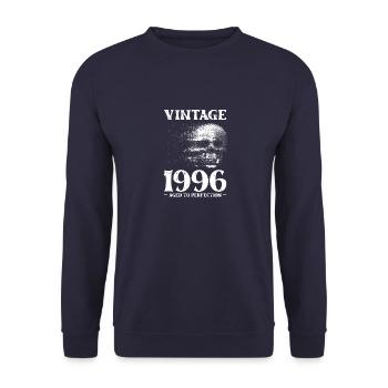 Skull Skull Skull 1996 96 Vintage Vintage Gift - Unisex Sweatshirt - navy - Front - Alina (178cm) & Michal (187cm)