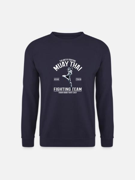 Muay Thai Thaiboxen Kickboxen - Unisex Pullover - Navy