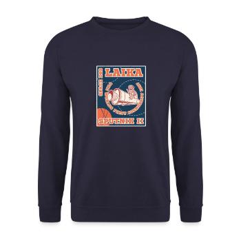 Laika Spoutnik 2 Chien Espace Russie URSS - Sweat-shirt Unisexe - marine - Devant - Alina (178cm) & Michal (187cm)