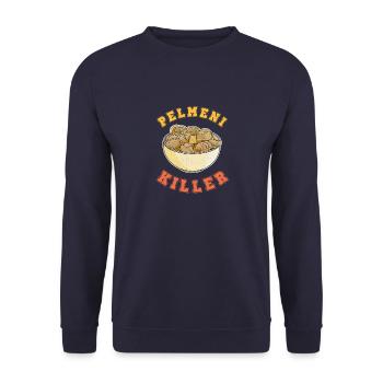 Pelmeni killer Russianlife Russia USSR Küche - Unisex Pullover - Navy - Vorne - Alina (178cm) & Michal (187cm)