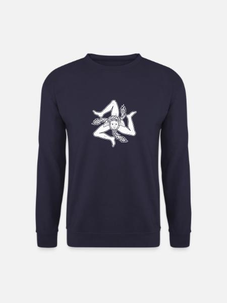 Sicilia Italia Armoiries Drapeau Palerme - Sweat-shirt Unisexe - marine