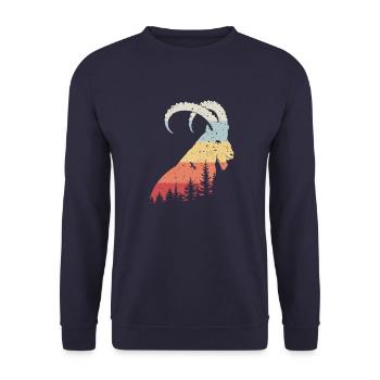 Steinbock - Unisex Pullover - Navy - Vorne - Alina (178cm) & Michal (187cm)