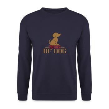 Mutter eines Hundes - Unisex Pullover - Navy - Vorne - Alina (178cm) & Michal (187cm)
