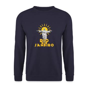 Cristo Redentor Rio - Sweat-shirt Unisexe - marine - Devant - Alina (178cm) & Michal (187cm)