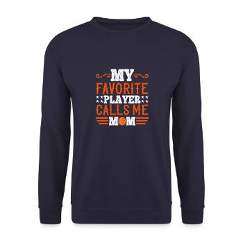 Mon joueur préféré m’appelle maman - Sweat-shirt Unisexe - marine - Devant - Alina (178cm) & Michal (187cm)